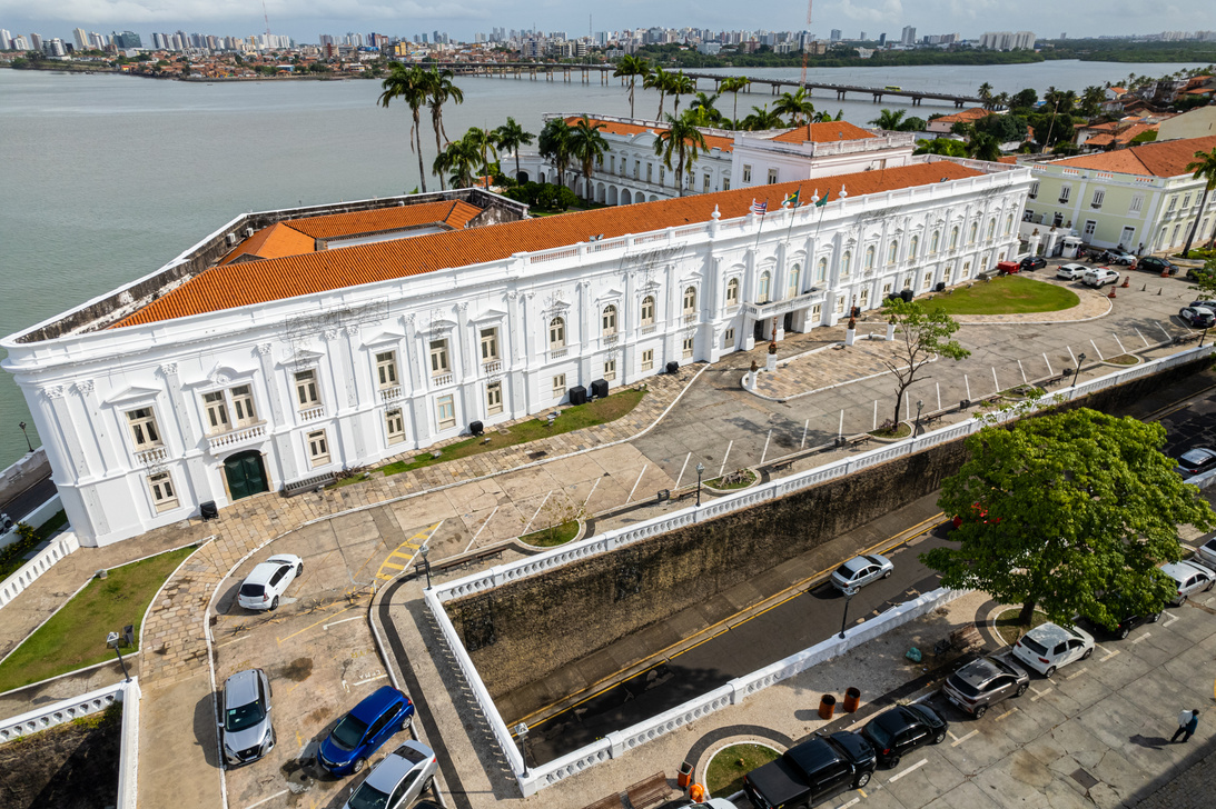 "Palace of Lions" in historic center of downtown Sao Luís, Maranhão, Brazil.